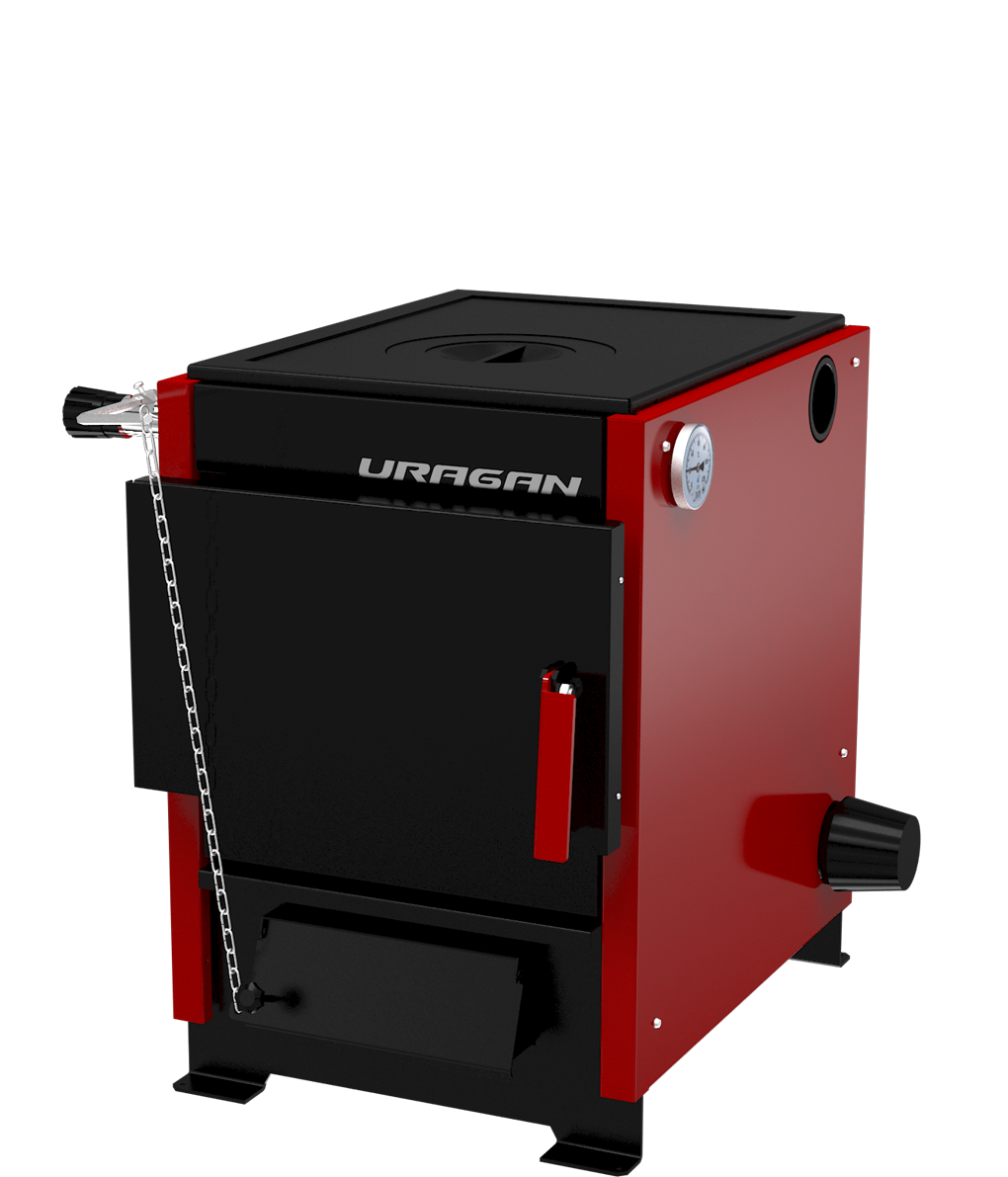 Котел твердотопливный универсальный URAGAN-14 кВт