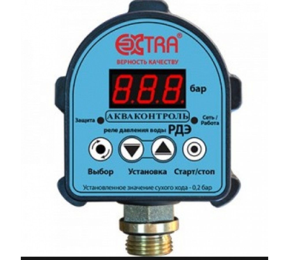 РДЭ - Реле давления воды электронное Extra Акваконтроль (1.5 кВт, G1/2", 5%)