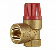 Клапан предохранительный для отопления  1/2"г-6 бар красный TIM BL22FF-K-6