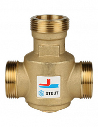 Трехходовой термостатический смесительный клапан 1 1/4"  (60°С) STOUT (SVM-0030-325506)