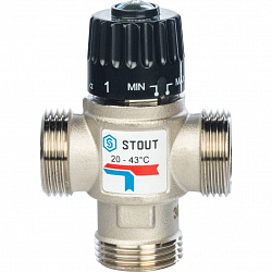 Термостатический смесительный клапан 1" (20-43°С) kv/s 2,5 TIM ZSm.412.254306