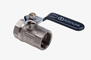 Кран шаровой 1 1/4" В/В рычаг серый никель AQUALINK 01146