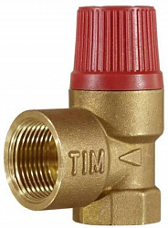 Клапан предохранительный для отопления  1/2"г-3 бар красный TIM BL22FF-K-3